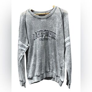 Lake Tahoe Graphic Sweatshirt Gray Pullover Sweater Women’s Size M